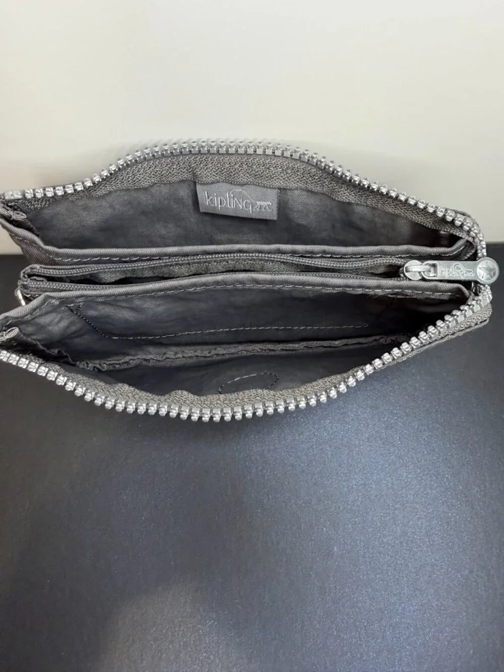 NWT Kipling 100 Pens Case Pencil Pouch Makeup Bag w/Grey Monkey